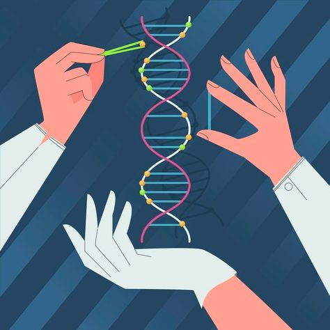 Científicos con moléculas de adn | Free Vector #Freepik #freevector #educacion #ciencia #adn #quimica Biotechnology Art, Dna And Genes, Dna Molecule, Science Words, Science Background, Biology Art, Women Scientists, Scientific Illustration, Science Lab