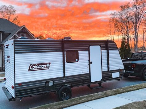 New camper essentials for your first trip - The Camper Mom Camper Essentials, Mom With Kids, Coleman Lantern, Fort Wilderness, Keyless Entry Door Locks, Camper Hacks, Entry Door Locks, Tire Pressure Gauge, Spare Tire Covers