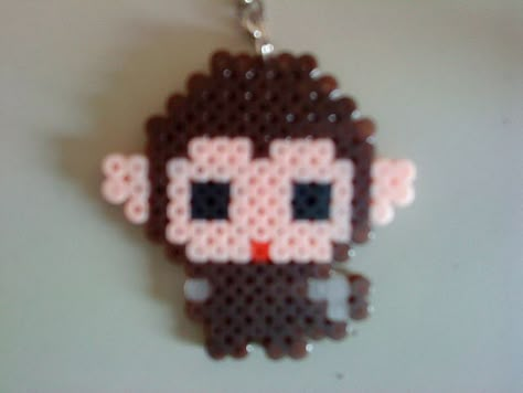 Perler Bead  monkey | Monkey hama perler beads | hama beads Perler Beads Monkey, Monkey Monkey, Perler Designs, Pony Bead Bracelets, Bead Tips, 3d Perler Bead, Hama Beads Design, Perler Crafts, Perler Bead Designs