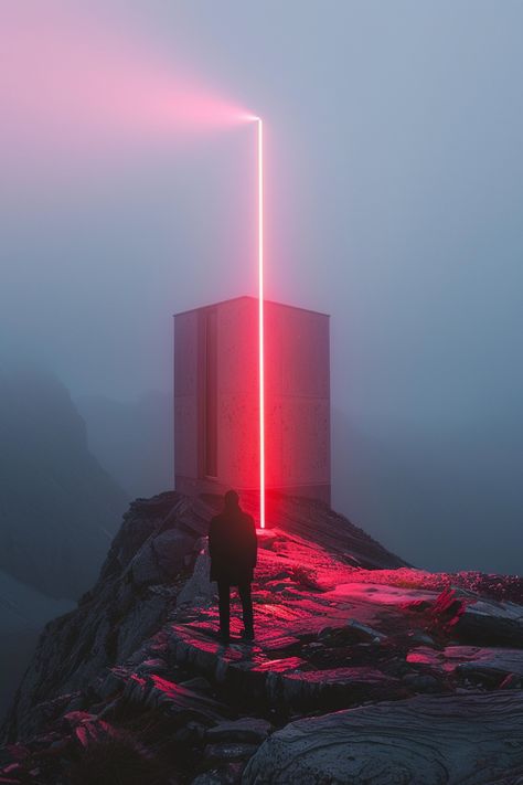 #VolumetricLedLight #FuturisticMountain #Misty #Beacon #ForcedPerspective #2:3 #TheCandie Rosé Phone, Inspirational Digital Art, Forced Perspective, Professional Web Design, Graphic Design Services, Design Solutions, Perfect Wallpaper, Iphone Background, Dark Colors