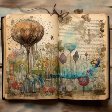 **Maximum recommended print size is 36X48** Introducing the "Whimsical Dream Journal Mixed Media Art Set," a collection of 5 AI-crafted masterpieces that beautifully blend the elements of watercolor, ink, and collage to present a surreal and imaginative dream journal theme. This one-of-a-kind art set captures the symbolic nature of dreams through vivid colors and intricate patterns, inviting you to delve into the depths of your subconscious and explore the mysteries of your own dreams. Each imag Journal Pictures, Journal Mixed Media, Dream Journal, Journal Themes, Printed Backgrounds, Mixed Media Art Journaling, Watercolor Ink, Digital Wall, Intricate Patterns