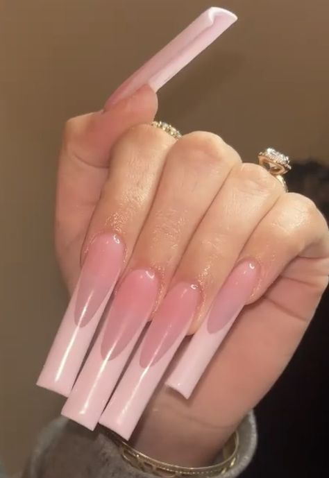 Long Girly Acrylic Nails Pink, Acrylic Nails Designs Square, Nails Square White, Glittery Acrylic Nails, Acrylic Nails Square, Acrylic Nails Pink, Acrylic Nails Long, Nails Long Square, Pretty Features