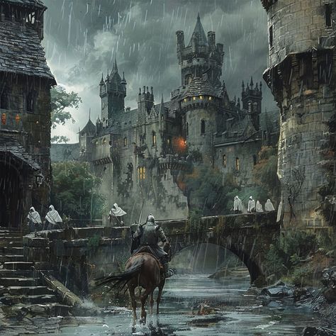 Fantasy Barracks, Stone Kingdom, Medieval Fantasy Art, Medieval Landscape, Medieval Kingdom, Dnd Locations, Fantasy Vibes, Concept Art Books, Work Hard Dream Big