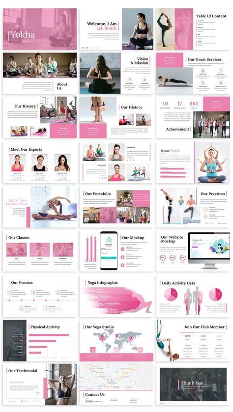 Yoga Presentation, Powerpoint Templates Free Download, Pitch Presentation, Templates Powerpoint, Index Design, Free Powerpoint Templates, Presentation Deck, Presentation Design Layout, Graphic Design Programs