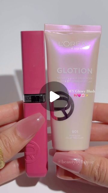 Aneela Arif on Instagram‎: "Get that rosy glow with this DIY liquid blush! 💖 Mixing my favourite @lorealparis liquid lipstick shade 200 with the new Glotion in shade 901 for a custom blush that’s as unique as you are.

Available from @bootsuk 

#makeup #NaturalGlow #glotion #lumiglotion #makeuphack  #vanitymakeup #viralvideos #ᴠɪʀᴀʟʀᴇᴇʟs #makeupreels #makeup 
‎#ميكاب#cutemakeup #wakeupandmakeup #explorepage #aesthetic #viralmakeup #makeupslaves  #Viralbeauty #prettypackaging #beautyobssesed #musthavemakeupitems #vanitymakeup #diyhack"‎ Diy Liquid Blush, Pink Lipstick Shades, Lipstick Shade, Liquid Blush, Pink Lipstick, Pretty Packaging, Makeup Items, Lipstick Shades, Hacks Diy