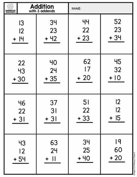 Double Digit Addition Without Regrouping. Three addends addition with no regrouping. Simple, basic addition for kindergarten and first grade. Grade Three Math Worksheets, Three Digit Addition Without Regrouping, Second Grade Addition Worksheets, Three Digit Addition With Regrouping, Double Digit Addition Without Regrouping, Double Digit Addition With Regrouping, 3 Digit Addition With Regrouping, Three Digit Addition, Addition Without Regrouping