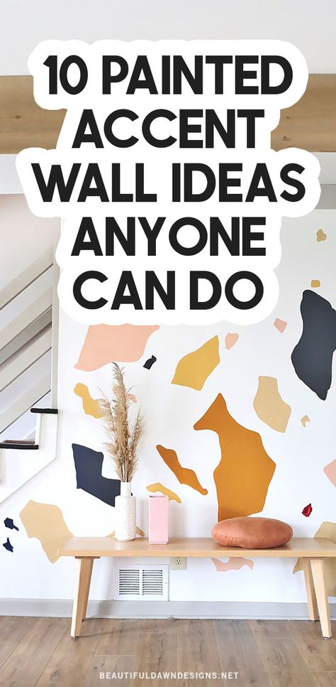 Wall Design Ideas Living Room Paint, Paint Shapes On Wall, Wall Decoration Ideas Creative, Paint On Wall Ideas, Diy Wall Painting Diy Wall Painting Ideas Creative, How To Paint A Wall Mural, Wall Mural Art Design, Wall Paint Ideas Creative, Painted Pattern Walls