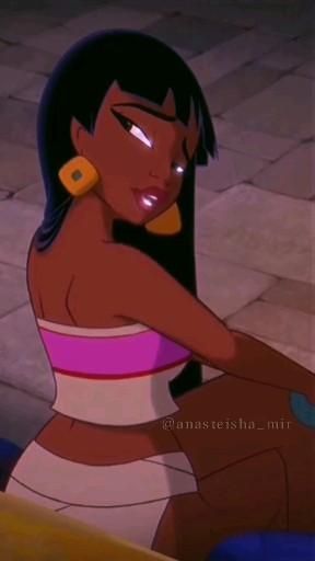 Eldorado Disney, Iconic Cartoon Characters Female, Chel Eldorado, Black Female Cartoon Characters, Chel From El Dorado, Chel Disney, Men's Small Tattoo, Flipagram Instagram, Girl Cartoon Characters