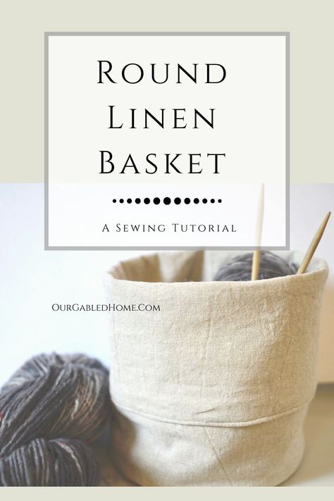 These linen fabric baskets are perfect for serving and storing bread, your favorite craft project, or your hair brushes in the bathroom. Laundry Bags Diy, Our Gabled Home, Hollywood House, Linen Basket, Modern Baskets, Fabric Basket Tutorial, Linen Baskets, Modern Homesteading, How To Store Bread