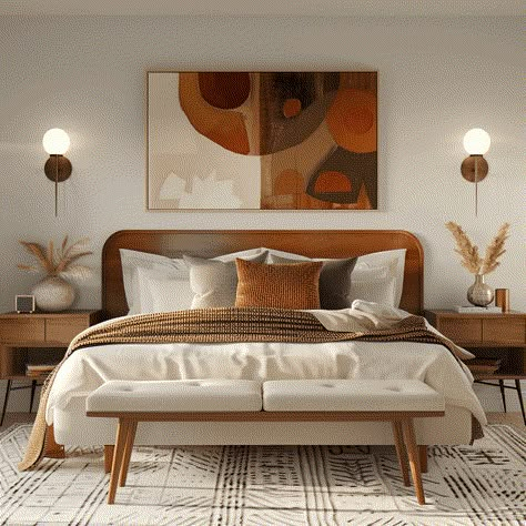 Mid Century Bedroom Decor, Mid Century Modern Bedroom Design, Mid Century Bedroom, Mid Century Interior, Mid Century Modern Bedroom, Dekorasi Kamar Tidur, Mid Century Modern Interiors, Inspire Me Home Decor, Iconic Furniture