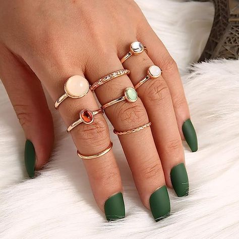 8pcs knuckle rings, great value for your money.Multiple ways of stacking makes you unique every day.Vintage and boho designs better express your personality and highlight your beauty. Rings For Pinky Finger, Minimalist Rings Simple, Pinky Finger, Gold Finger Rings, Stackable Ring Sets, Knuckle Ring, Retro Ring, Knuckle Rings, Purple Rhinestone