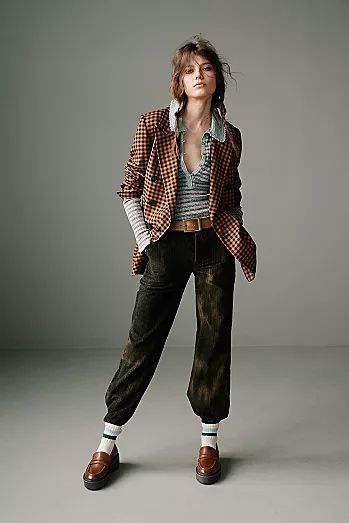 Grunge Style Clothing | Shoes, Dresses & More | Free People Gender Fluid Fashion, Miniskirt Outfits, Bomber Jackets, Plaid Blazer, Blazer Outfits, Grunge Style, Grunge Fashion, Boho Clothing, Boho Outfits