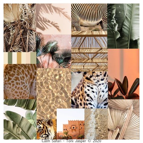 Moodboard for interior 20/21 Safari Moodboard, Jungle Fashion, Fashion Store Design, 2025 Trends, African Theme, Cute Clothing Stores, Fashion Design Sketchbook, Branding Mood Board, Fashion Themes