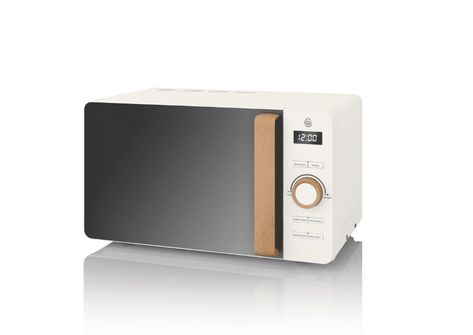 White Microwave, Compact Appliances, Small Microwave, Countertop Microwave, House Doors, Nordic Modern, Scandinavian Inspired, Minimalist Kitchen, Microwave Oven