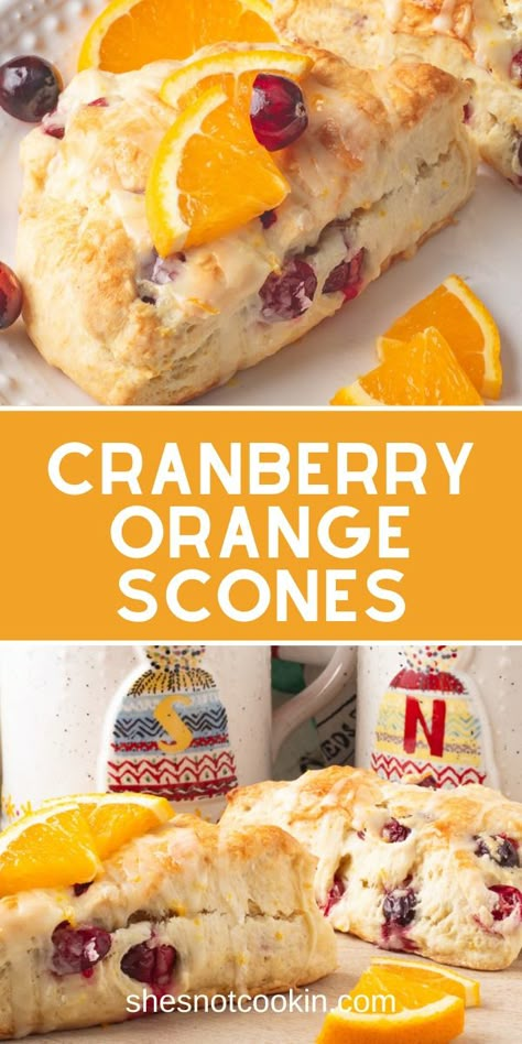 Cranberry orange scones on a wooden board. Perfect Scones Recipe, Orange Scones Recipe, Breakfast Scones, Baking Scones, Cranberry Orange Scones, Cranberry Scones, Scones Recipe Easy, Orange Scones, Homemade Scones