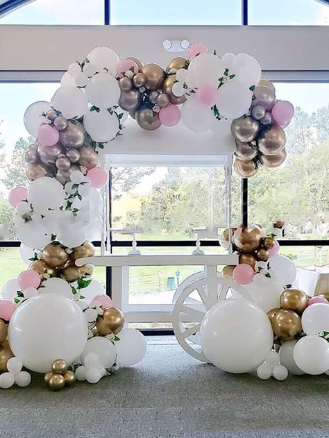 Balloon Arch Tape, Party Balloon Garland, Balloon Garland Diy, Celebration Balloons, Small Balloons, Garland Diy, Pastel Balloons, Tassel Curtains, Balloon Backdrop