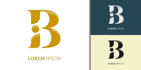 Initial b ib bi logo design template | Premium Vector #Freepik #vector #fashion-logo #minimalist-logo #logo #b-logo Feminine Logo, Logo Design Template, Design Template, Graphic Resources, Initials, Logo Design, ? Logo, Design