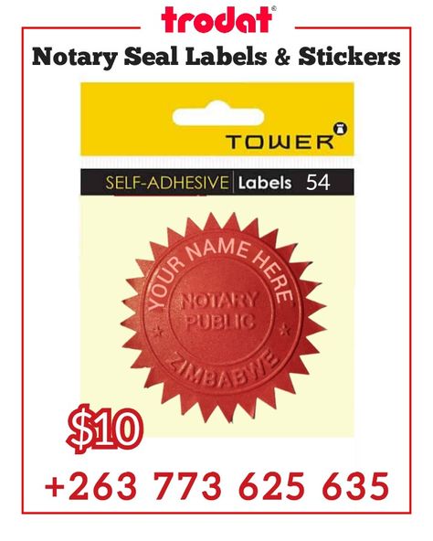 Notary Seal Stickers and company seal labels in Harare Bulawayo Zimbabwe Notary Seal, Notary Public, Zimbabwe, Rubber Stamps, Seals, Web Development, Stamp, Education