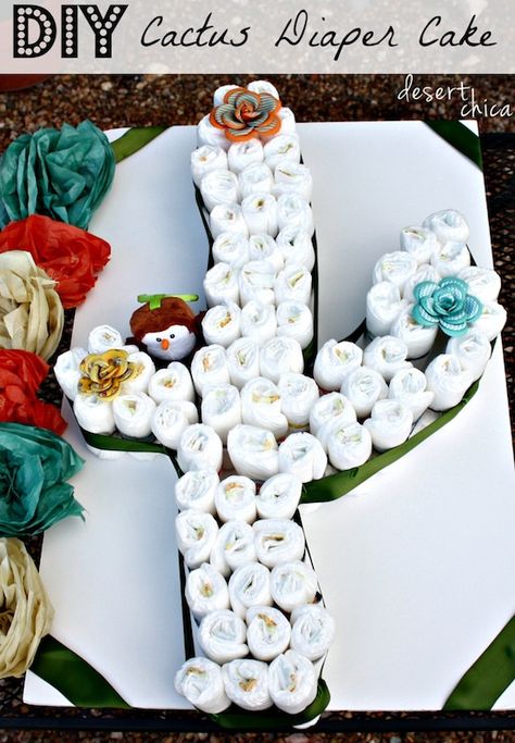 Need a unique diaper cake idea? Check out this how to make a Cactus Diaper Cake Tutorial Diaper Cake Tutorial, Mexican Theme Baby Shower, Baby Shower Ideas For Girls Themes, Unique Diaper Cakes, Mexican Baby Shower, Mexican Babies, Cowboy Baby Shower, Baby Shower Invitaciones, Twins Baby Shower