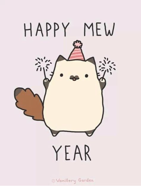 Happy New Year Tumblr, Gif Silvester, Games Tattoo, Holiday Memes, Gif Cute, Happy New Year Gif, New Year Gif, Happy New Year 2018, Pusheen Cat