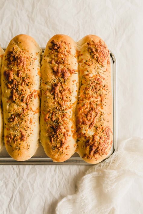 Italian Herb and Cheese Bread (Subway-Style) | Sift & Simmer Italian Herb And Cheese Bread, Italian Herbs And Cheese Bread, Herb And Cheese Bread, Subway Bread, Homemade Bread Dough, Bread Pancakes, Cheese Buns, Sugar Bread, Baguette Bread