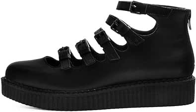 T.U.K. Shoes Womens Multi-Strap Pointed Mary Jane Creeper Shoes Womens, Stylish Shoes, Creepers, Creative Fashion, Mary Janes, Sunnies, Shoe Jewelry, Perfect Fit, Faux Leather