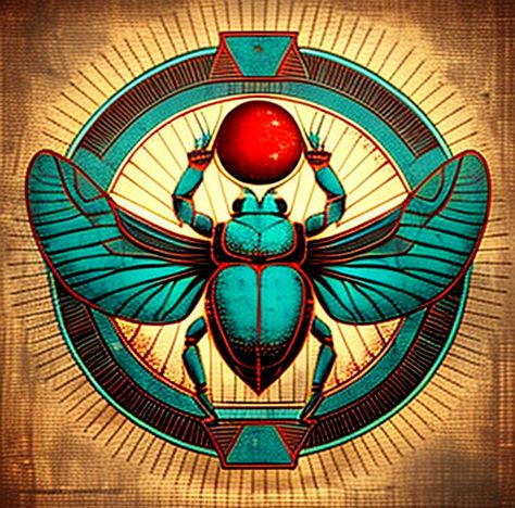 Scarab Painting, Scarab Beetle Art, Scarab Beetle Tattoo, Corpus Hermeticum, Egyptian Ornamented, Egyptian Scarab Beetle, Egyptian Beetle, Egyptian Drawings, Symbol Of Creation