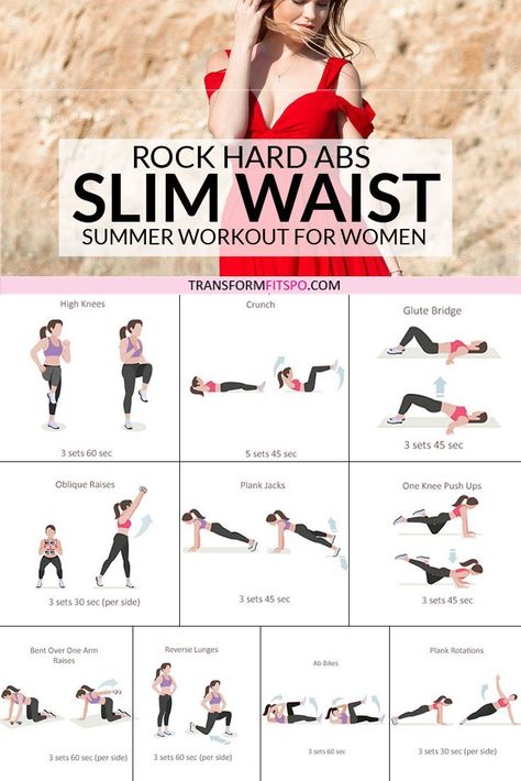 #rockhardabs #slimwaist #femalefitness #womensworkouts #getslim If you've always wanted a slim waist and rock hard abs, then this workout is for you.  It is a summer workout for women, but can actually be done any time of the year.  Feel confident at the beach and get those heads turning ;)  Don't forget to repin if this workout helped you. Hard Ab Workouts, Fitness Before After, Rock Hard Abs, Kettlebell Workouts, Workout For Women, Trening Fitness, Abdominal Exercises, Ab Workout At Home, Ab Workouts