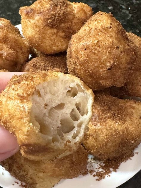 fried sourdough starter (discard) Sourdough Donut Recipe, Sourdough Sweets, Best Sourdough Starter Recipe, Sourdough Starter Discard, Dough Food, Sourdough Breads, Recipe Using Sourdough Starter, Discard Recipe, Sourdough Bread Starter