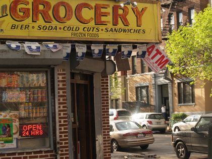 Hood Neighborhood Aesthetic, Nyc Poor Aesthetic, Abandoned Grocery Store Aesthetic, Nyc Grocery Store Exterior, The Grill Nyc, Cold Cut Sandwich, Musical Film, West Side Story, Girl Guides