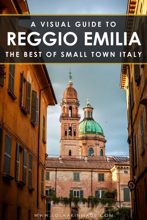 A visual guide to Reggio Emilia, Italy. A small Italian town with beautiful architecture and cobblestone streets, Reggio Emilia is perfect for slow travelers want to wander, browse local art galleries and indulge in authentic food and cuisine. A dose of photography inspiration for your next trip to Italy + things to do in town. Slow travel in Europe. | Geotraveler's Niche Travel Blog #Travel #TravelTips #TravelGuide #Wanderlust #BucketList #ReggioEmilia #Italy #Italia #Europe Reggio Emilia Italy, Padua Italy, North Italy, Italian Town, Travel In Europe, Traveling Europe, Long Term Travel, Cobblestone Streets, Luxurious Life