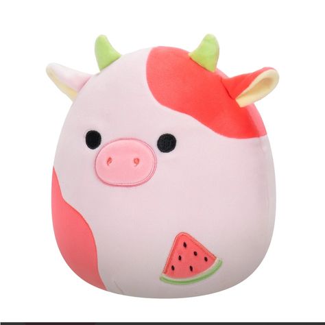 “Now Available “ Brand New Selection Series Oola Watermelon Scented Cow 8”! Nwt! Smoke Free Home! Squishmallows Mushroom, Watermelon Cow, Squishy Mellows, Squishmallows Collection, Selection Series, Stuff Animals, Cute Squishies, Unique Name, Cute Fall Wallpaper