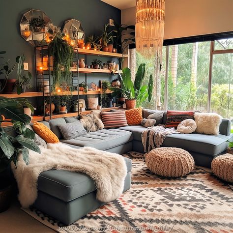 Boho Hippie Lifestyle Hippie Lifestyle, Boho Living Room Decor, Room Color Schemes, Style Loft, Boho Living, Spring Home Decor, Boho Living Room, Living Room Inspo, New Living Room