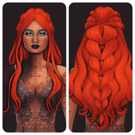 Sainted Hair Pack  This was a major labor of love.... | Sky Above, Voice Within Medieval Hairstyles, Sims Medieval, They Them Pronouns, Sims 4 Anime, Love Sky, Pelo Sims, Sims 4 Game Mods, Hair Pack, Sims 4 Characters