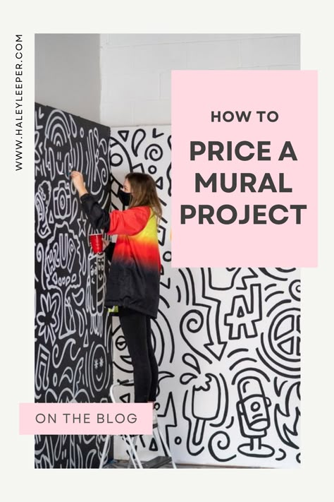 Here are my best tips on how to price your mural properly and the key factors to consider ➡️ mural painting for beginners, mural tips and tricks, mural wallpaper, mural wallpapers, mural painting designs, mural art wallpaper, wall mural, art drawings, art painting, art prints, street art painting, easy murals ideas, murals wallpaper bedroom, mural wall art Mural Art Pricing, Unique Mural Ideas, Business Mural Ideas, How To Paint A Wall Mural, Wall Mural Art Design, House Murals Interiors, Monochromatic Mural, Perspective Mural, Kitchen Mural Ideas