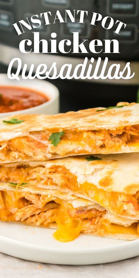 Instant Pot Chicken For Quesadillas, Chicken Quesadilla Recipe Instant Pot, Chicken Quesadillas Instant Pot, Queso Chicken Instant Pot, Instant Pot Chicken Quesadilla, Chicken Tender Recipes Instant Pot, Frozen Chicken Instant Pot Meals, Instant Pot Chicken Tenders Recipe, Chicken In Instant Pot Recipes