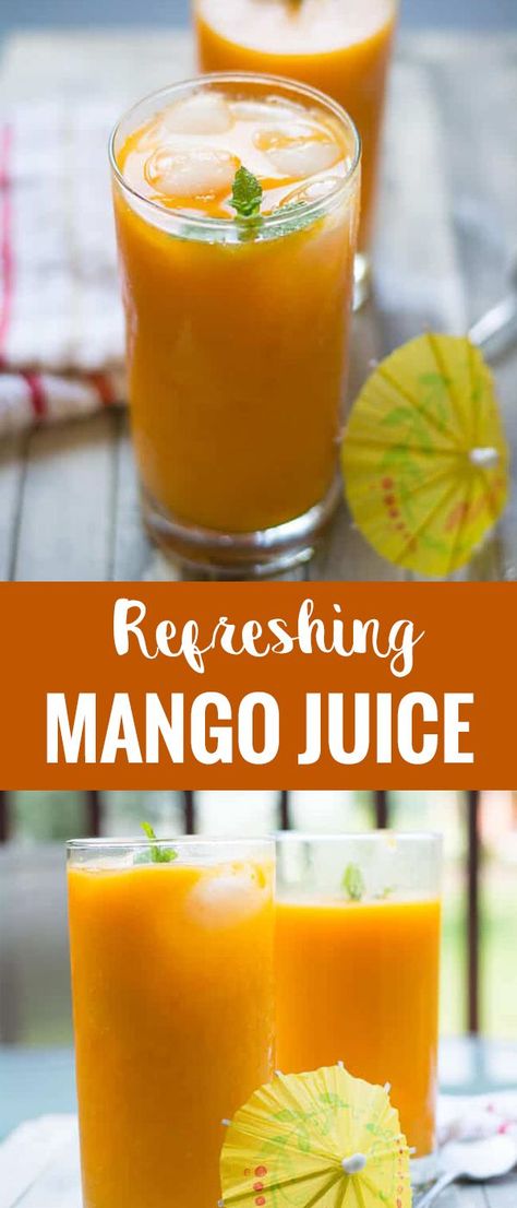 Homemade Juice Cleanse, Mango Juice Recipe, Summer Juice, Mango Drinks, Fruit Juice Recipes, Drinks Summer, Mango Pulp, Summer August, Tabbouleh Salad