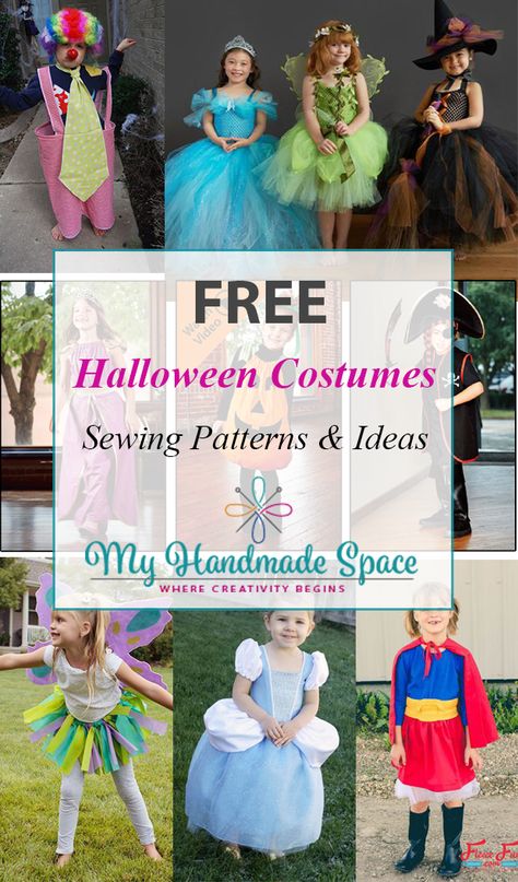 FREE Halloween Costumes Sewing Patterns Halloween Sewing Costumes, Princess Sewing Pattern, Costume Sewing Patterns Free, Kids Dress Patterns Free, Costume Patterns Free, Free Sewing Templates, Free Costume Sewing Patterns, Free Halloween Costumes, Handmade Closet