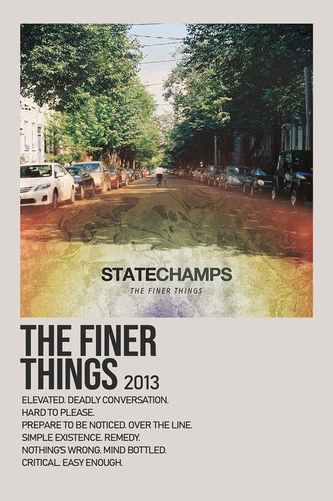 Champs Posters, Minimalist Album Poster, State Champs, Minimalist Poster, Country Roads