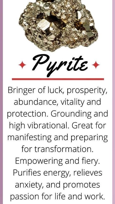 Pyrite Meaning, Crystals For Wealth, Crystal Seashells, Healing Stones Jewelry, Crystals Healing Properties, Spiritual Crystals, Crystal Angels, Gemstone Meanings, Crystal Therapy