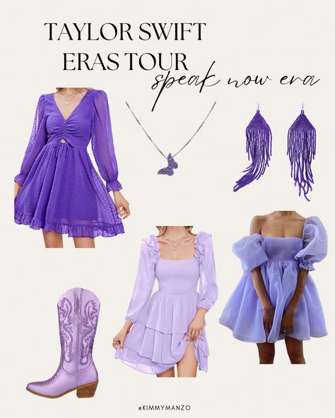 Speak Now Taylor Swift Party Theme, Purple Taylor Swift Outfit, Speak Now Butterfly, Taylor Swift Speak Now Outfits Concerts, Eras Outfits Speak Now, Taylor Swift Concert Outfit Ideas Lover Speak Now, Taylor Swift Outfit Speak Now, Taylor Swift Concert Outfit Speak Now Era, Eras Tour Outfits Purple