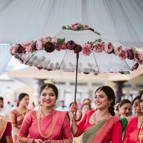 Floral Umbrella or Bridal Umbrella The day we recieved this photo from our client, we were flying high. Our umbrella work had come out so well and pretty. This picture captured our work and emotions perfectly well. The lovely client gave approval for this post too. Swipe next to see the lovely review by her. Thank you so much for your kind words and appreciation. . #floralumbrella Umbrella For Wedding, Bridal Umbrella, Wedding Umbrella, Floral Umbrellas, Luxurious Gifts, Umbrella Wedding, Flying High, Kind Words, Wedding Bells