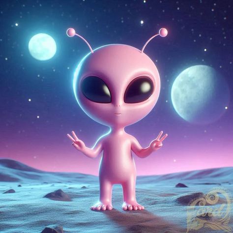 https://card9.com/ai/cute-pink-alien Alien Cute, Pink Alien, Alien Aesthetic, Cute Alien, Cute Pink, Aliens, Cute Stickers, Projects To Try, Hello Kitty