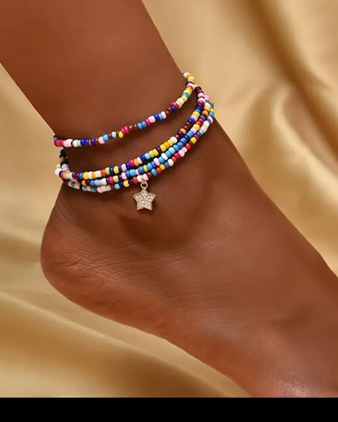 African Anklets, Anklets Beads, Anklet Beads, Seed Bead Anklet, Bead Anklet, Waist Jewelry, Crystal Bead Jewelry, Abc 123, Waist Beads