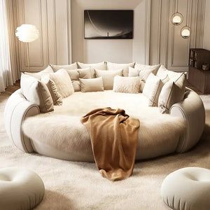 Your Shopping Cart - Urban Ashram Home Couch Island, Ocean Villa, Circle Bed, Gray Bed, Comfy Beds, Round Bed, Theater Recliners, Dream Bedroom Inspiration, Luxury Room Bedroom