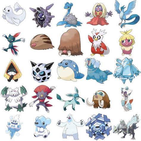 Ice Type Pokemon | Can you name the Ice-Type Pokemon (Pictures)? Winter Pokemon, Ice Type Pokemon, All Pokemon Types, Pokemon Doodles, Pokémon Pictures, Pokemon Pink, Ice Pokemon, Flying Type Pokemon, Water Type Pokemon