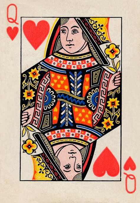 1925 Queen of Hearts card Photo Stitching, Queen Of Heart, Queen Of Hearts Card, Queen Card, Elizabeth Of York, Mad Tea Parties, Hearts Card, The White Princess, Crazy Hat Day