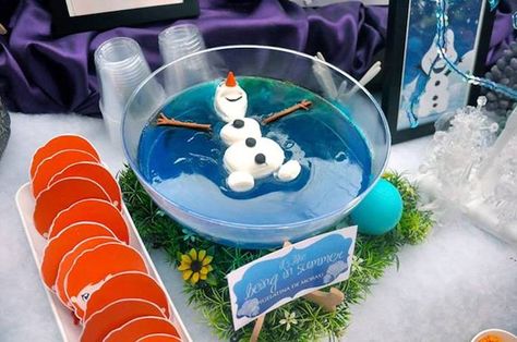 Olaf Jello, Schnee Party, Frozen Party Food, Olaf Party, Frozen Birthday Party Decorations, Olaf Birthday, Frozen Bday Party, Disney Frozen Party, Frozen Themed Birthday Party