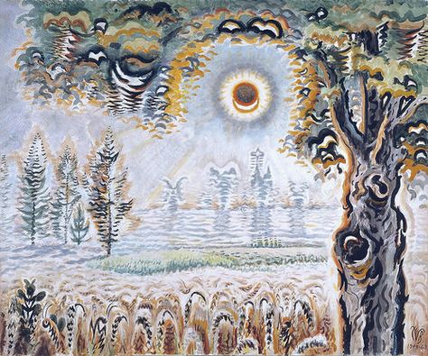 July Drought Sun, 1949-60 | Василий Б | Flickr Charles Burchfield, Woods Artwork, American Scene Painting, Edward Hopper, Summer Landscape, Art Center, Art Display, Nature Scenes, Art Moderne