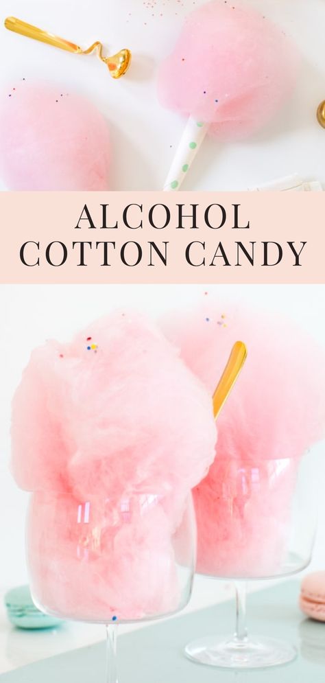 Spiked Cotton Candy Recipe Drinks With Cotton Candy On Top, Cotton Candy Sugar Recipe, Cotton Candy Cones, Diy Cotton Candy Sugar, Cotton Candy Ideas For Party, Gourmet Cotton Candy, Cotton Candy Packaging Ideas, Cotton Candy Drinks Alcohol, Fancy Cotton Candy